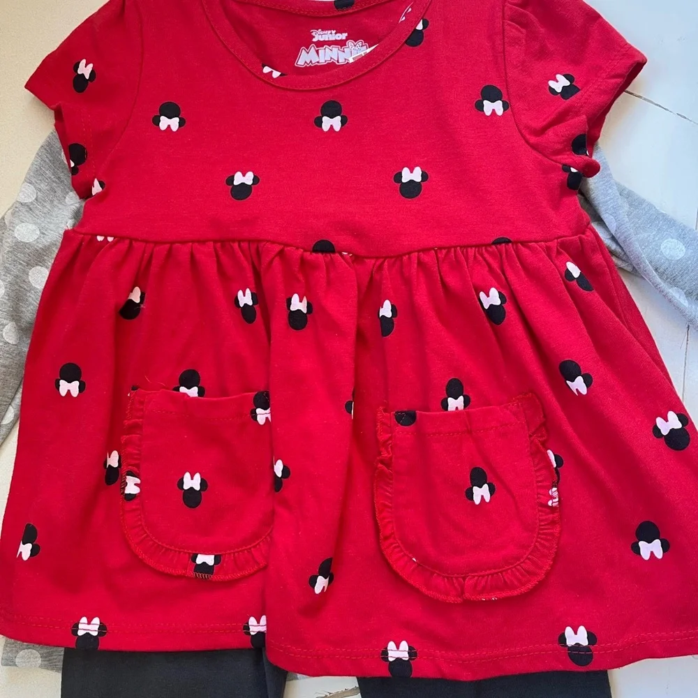 Disney Minnie Mouse Polka Dot 3 Piece Pants Set